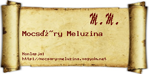Mocsáry Meluzina névjegykártya
